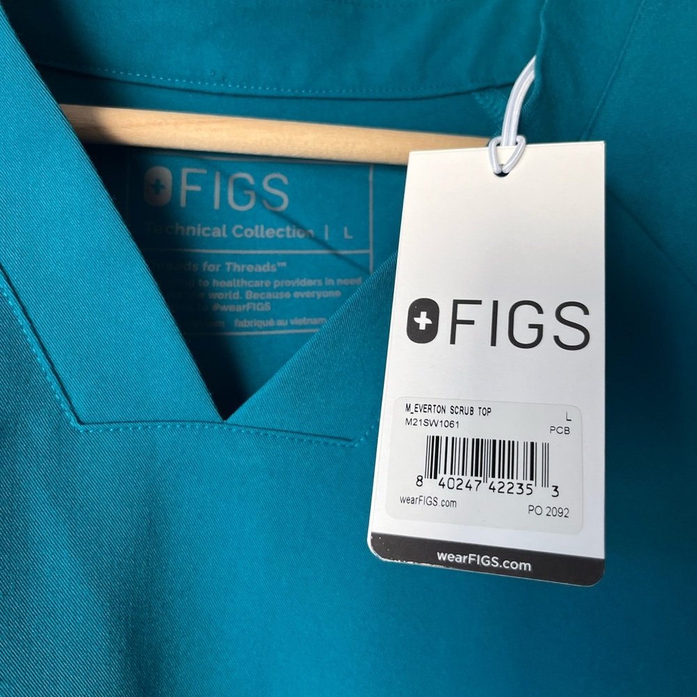 NWT Figs Everton scrub set Caribbean blue limited edition style large - Picture 7 of 13